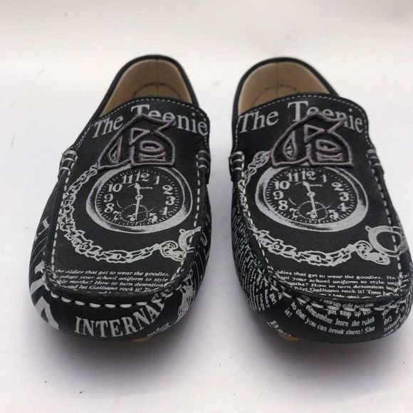 NEW Dior by John Galliano Newspaper Print Driving Loafers Size 3.5 US, 3… - Picture 3 of 16